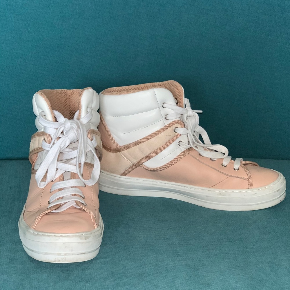 Leather/Snake High top Sneakers Salvatore